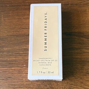 Summer Fridays Shadedrops Mineral Milk SPF 30 Sunscreen new with box